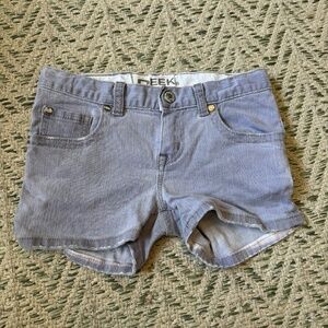 Peek purple-gray jean shorts Girls size 8